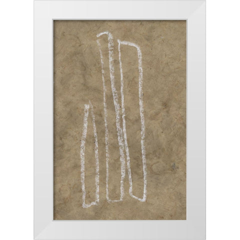 The Runes VI White Modern Wood Framed Art Print by Goldberger, Jennifer