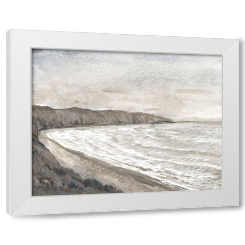 Coastal Shoreline I White Modern Wood Framed Art Print by OToole, Tim