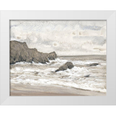 Coastal Shoreline II White Modern Wood Framed Art Print by OToole, Tim