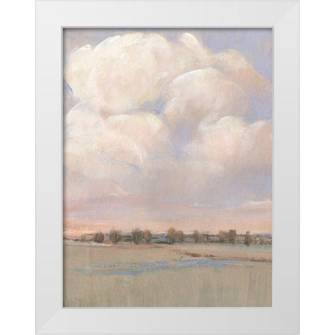Billowing Clouds I White Modern Wood Framed Art Print by OToole, Tim