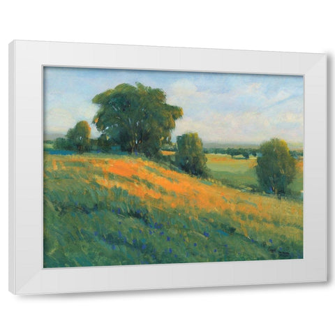 Poppy Fields I White Modern Wood Framed Art Print by OToole, Tim