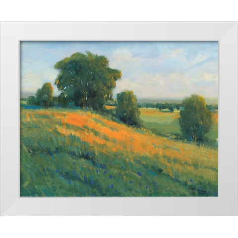 Poppy Fields I White Modern Wood Framed Art Print by OToole, Tim