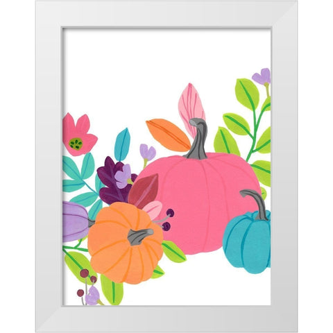 Bright Harvest I White Modern Wood Framed Art Print by Vess, June Erica