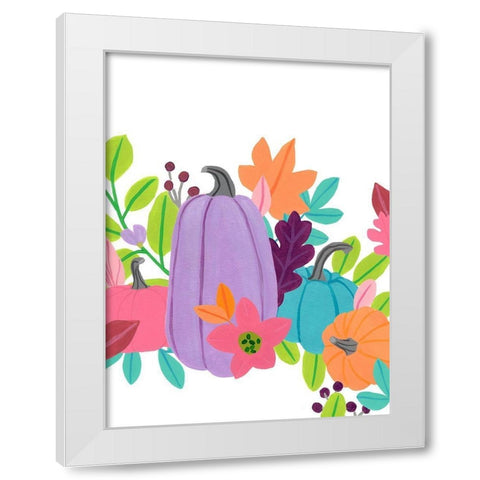 Bright Harvest II White Modern Wood Framed Art Print by Vess, June Erica