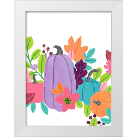 Bright Harvest II White Modern Wood Framed Art Print by Vess, June Erica