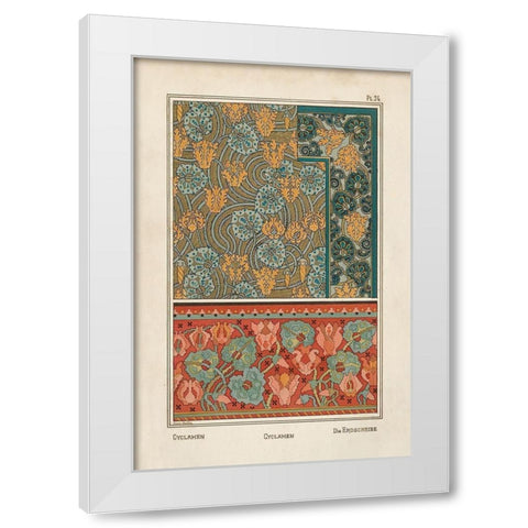 Nouveau Decorative I White Modern Wood Framed Art Print by Vision Studio