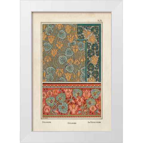 Nouveau Decorative I White Modern Wood Framed Art Print by Vision Studio