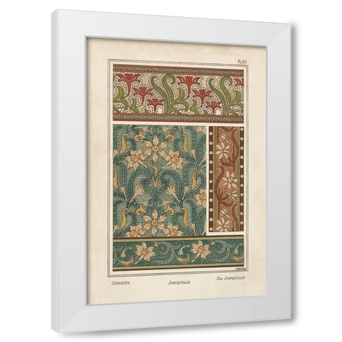 Nouveau Decorative III White Modern Wood Framed Art Print by Vision Studio