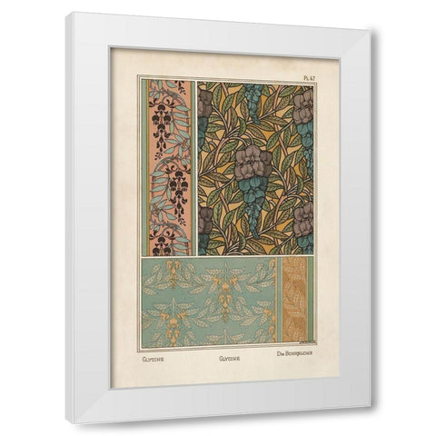 Nouveau Decorative IV White Modern Wood Framed Art Print by Vision Studio