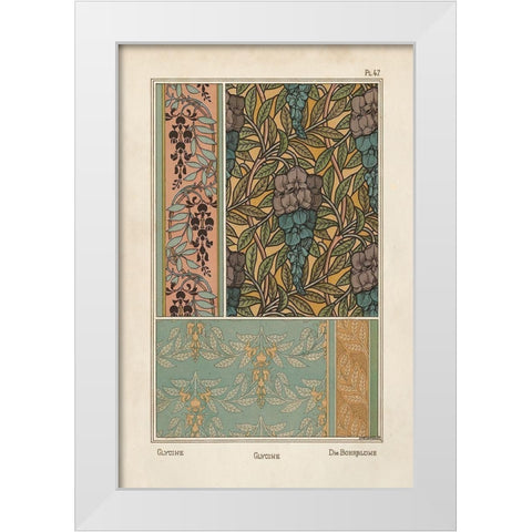 Nouveau Decorative IV White Modern Wood Framed Art Print by Vision Studio