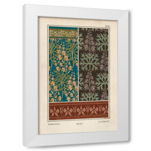 Nouveau Decorative V White Modern Wood Framed Art Print by Vision Studio