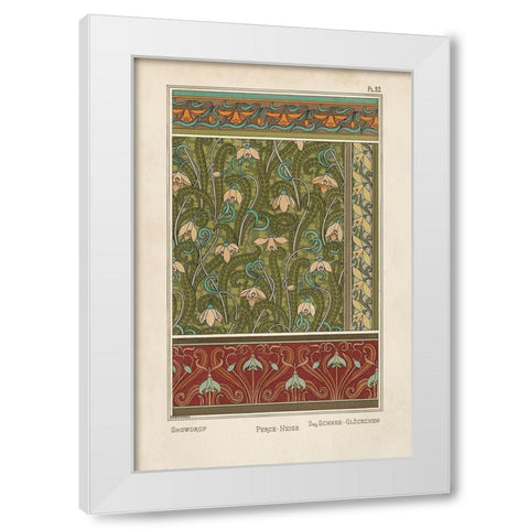 Nouveau Decorative VI White Modern Wood Framed Art Print by Vision Studio