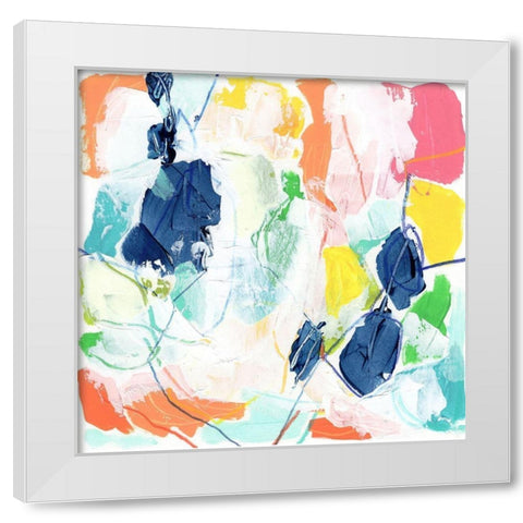 Impasto Kaleidoscope II White Modern Wood Framed Art Print by Vess, June Erica