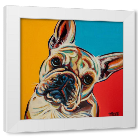 Chroma Dogs III White Modern Wood Framed Art Print by Vitaletti, Carolee