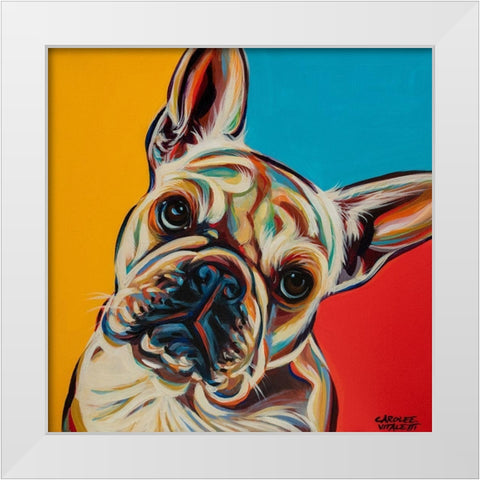 Chroma Dogs III White Modern Wood Framed Art Print by Vitaletti, Carolee