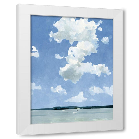 July Lakeside II White Modern Wood Framed Art Print by Caroline, Emma