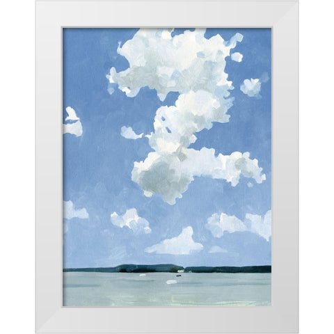 July Lakeside II White Modern Wood Framed Art Print by Caroline, Emma