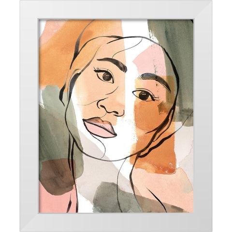 Earthly Angels III White Modern Wood Framed Art Print by Warren, Annie