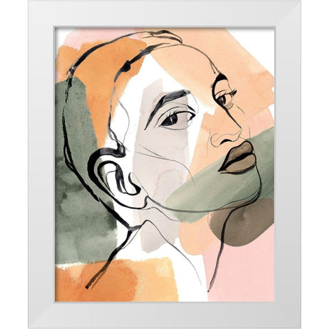 Earthly Angels IV White Modern Wood Framed Art Print by Warren, Annie