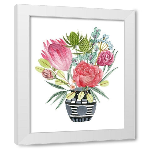 Protea Awakening I White Modern Wood Framed Art Print by Wang, Melissa