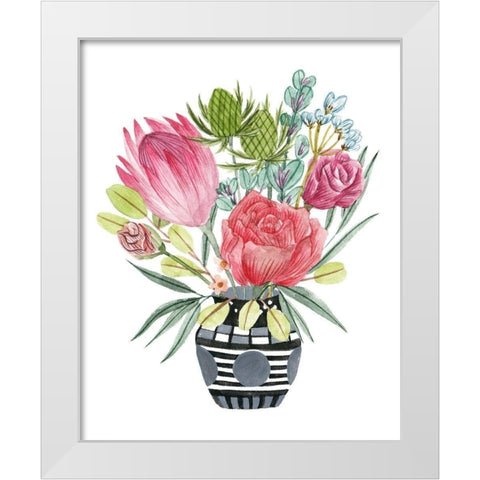 Protea Awakening I White Modern Wood Framed Art Print by Wang, Melissa