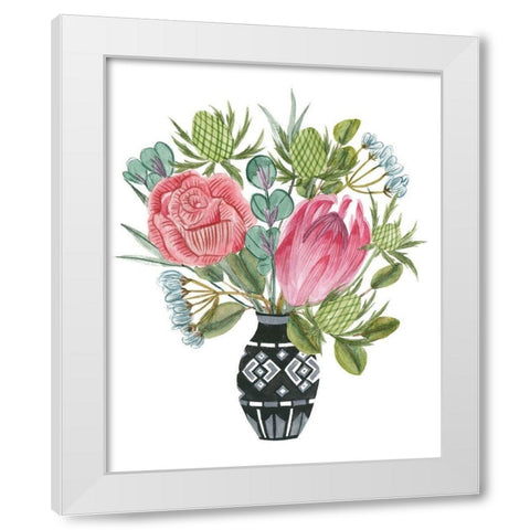 Protea Awakening II White Modern Wood Framed Art Print by Wang, Melissa