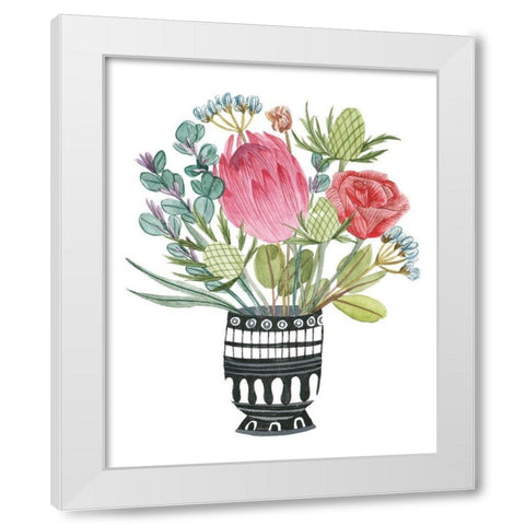 Protea Awakening III White Modern Wood Framed Art Print by Wang, Melissa