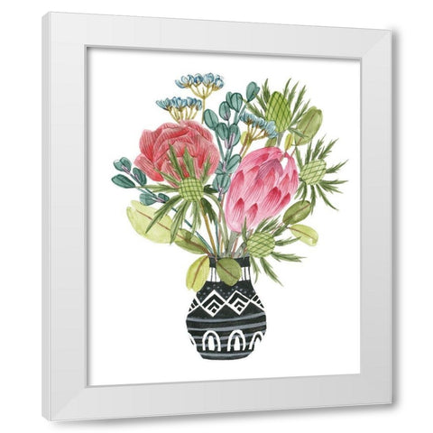 Protea Awakening IV White Modern Wood Framed Art Print by Wang, Melissa