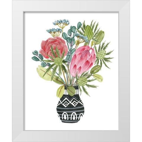 Protea Awakening IV White Modern Wood Framed Art Print by Wang, Melissa