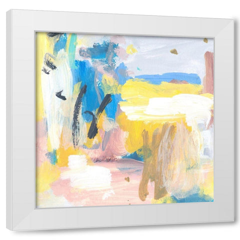 Yellow Sky I White Modern Wood Framed Art Print by Wang, Melissa