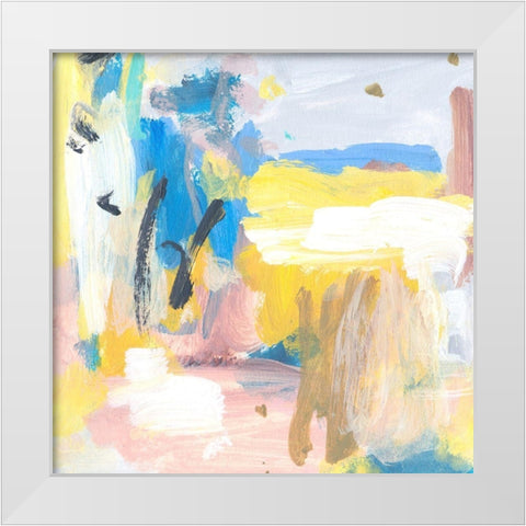 Yellow Sky I White Modern Wood Framed Art Print by Wang, Melissa