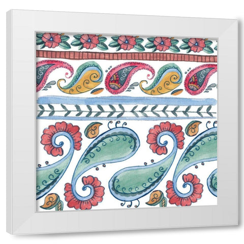 Paisley Doodle IV White Modern Wood Framed Art Print by Wang, Melissa