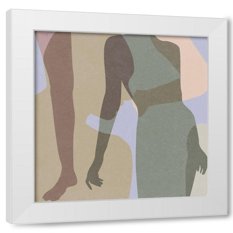 Stories In Between I White Modern Wood Framed Art Print by Wang, Melissa