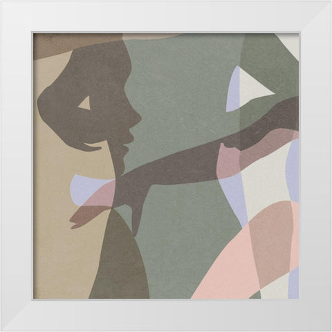 Stories In Between III White Modern Wood Framed Art Print by Wang, Melissa