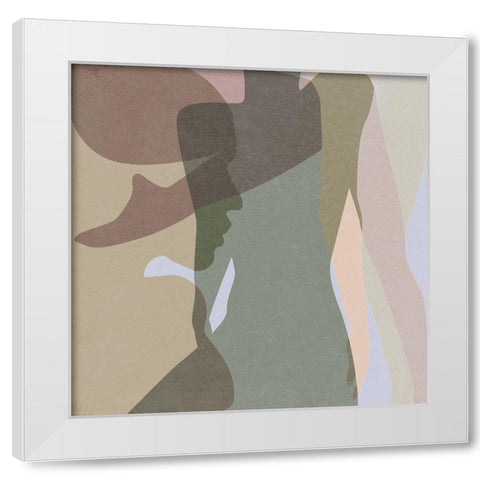 Stories In Between V White Modern Wood Framed Art Print by Wang, Melissa