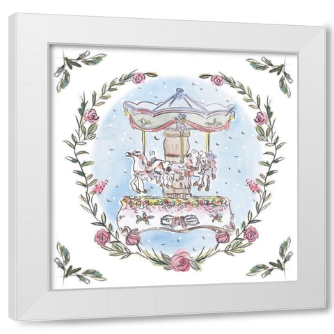 Winter Carousel II White Modern Wood Framed Art Print by Wang, Melissa