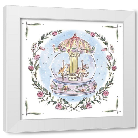 Winter Carousel IV White Modern Wood Framed Art Print by Wang, Melissa