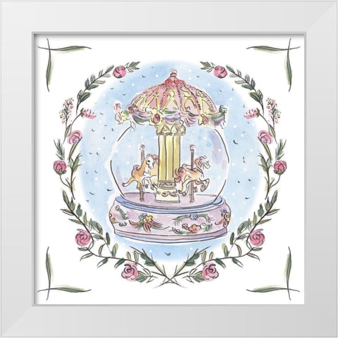 Winter Carousel IV White Modern Wood Framed Art Print by Wang, Melissa