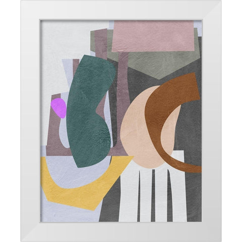 City Shades II White Modern Wood Framed Art Print by Wang, Melissa