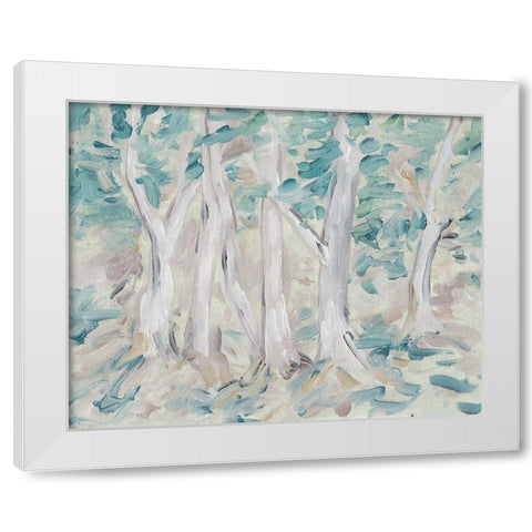 Misty Autumn Forest II White Modern Wood Framed Art Print by Wang, Melissa