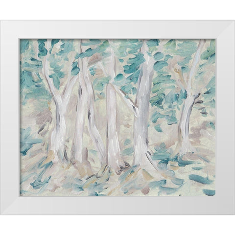 Misty Autumn Forest II White Modern Wood Framed Art Print by Wang, Melissa