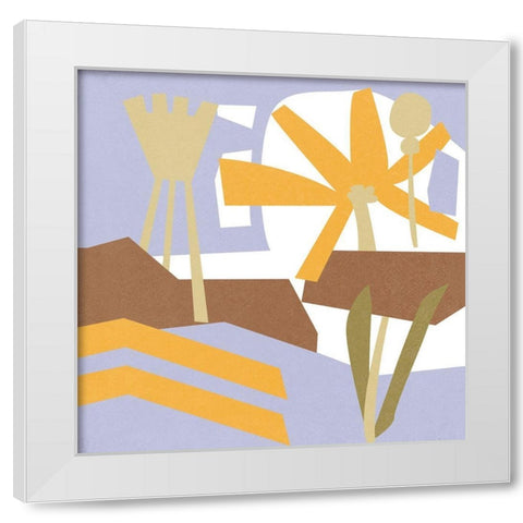 Lavenderland Pinwheel I White Modern Wood Framed Art Print by Wang, Melissa