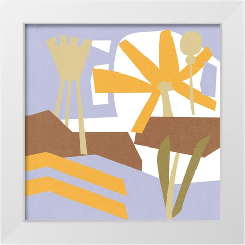 Lavenderland Pinwheel I White Modern Wood Framed Art Print by Wang, Melissa