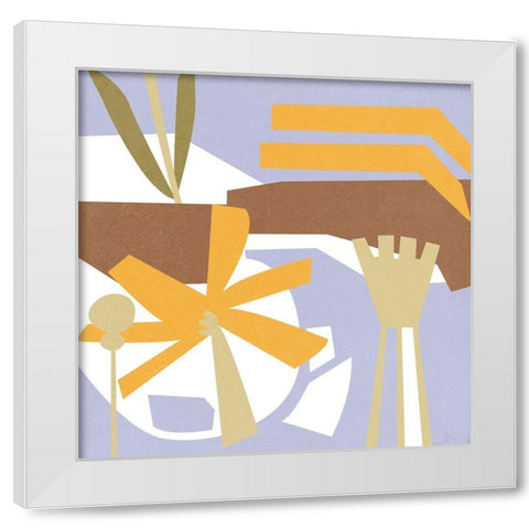 Lavenderland Pinwheel II White Modern Wood Framed Art Print by Wang, Melissa