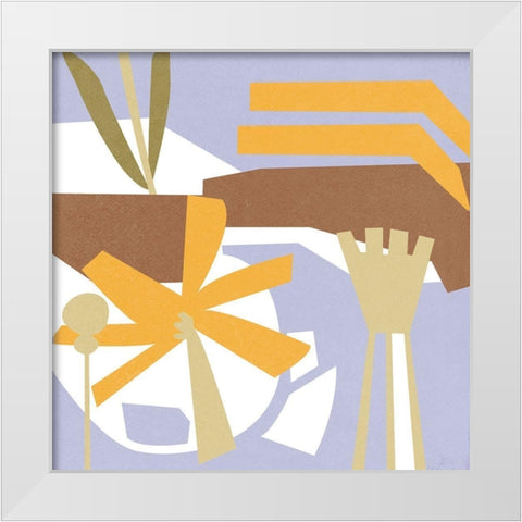 Lavenderland Pinwheel II White Modern Wood Framed Art Print by Wang, Melissa