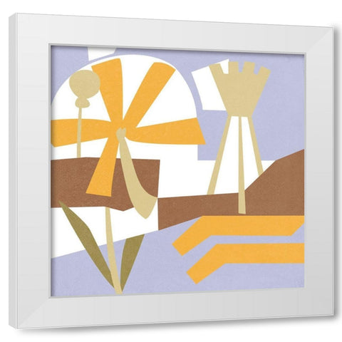 Lavenderland Pinwheel III White Modern Wood Framed Art Print by Wang, Melissa