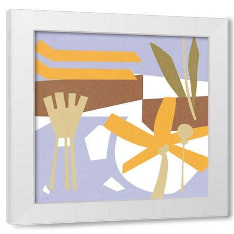 Lavenderland Pinwheel IV White Modern Wood Framed Art Print by Wang, Melissa