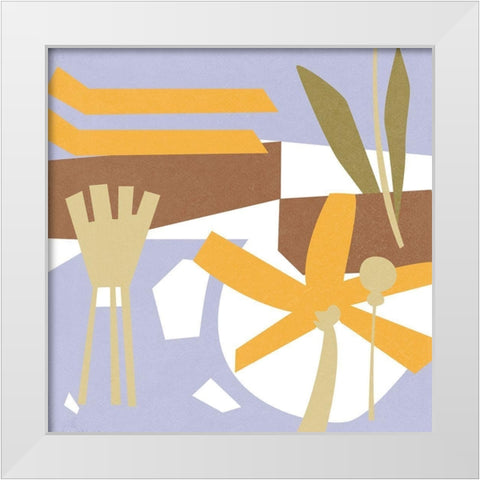 Lavenderland Pinwheel IV White Modern Wood Framed Art Print by Wang, Melissa