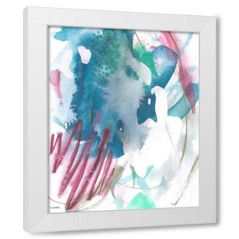 Magenta Wave Form II White Modern Wood Framed Art Print by Wang, Melissa