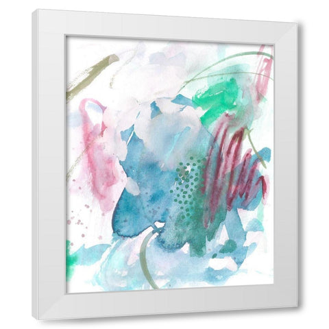 Magenta Wave Form III White Modern Wood Framed Art Print by Wang, Melissa